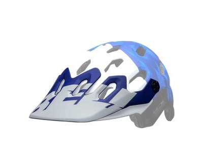 Bell Super 3/3r Helmet Visor ONE SIZE MATT WHITE/BLUE  click to zoom image