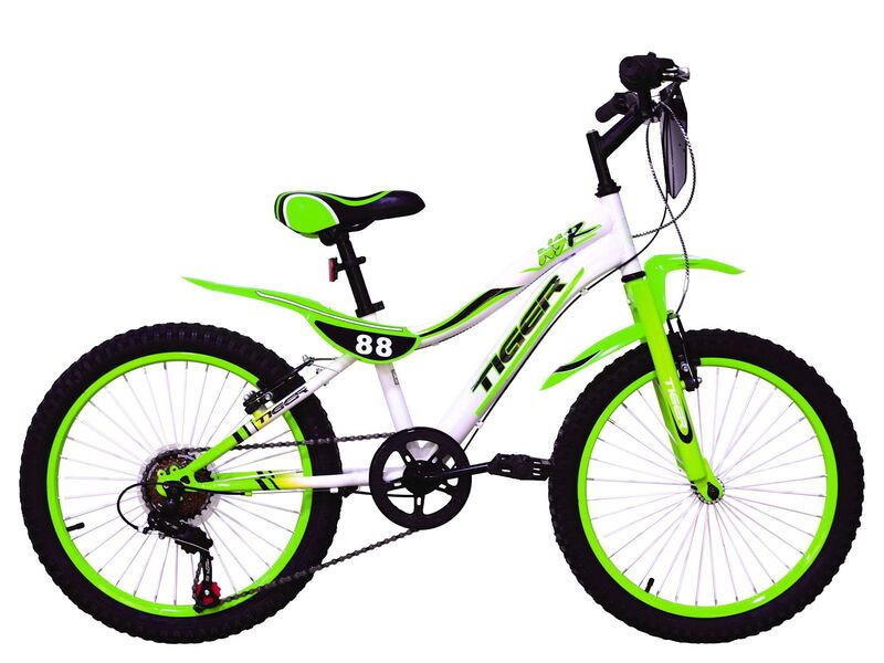 Tiger 88 Moto 18" Kids Bike Whyte/Green click to zoom image